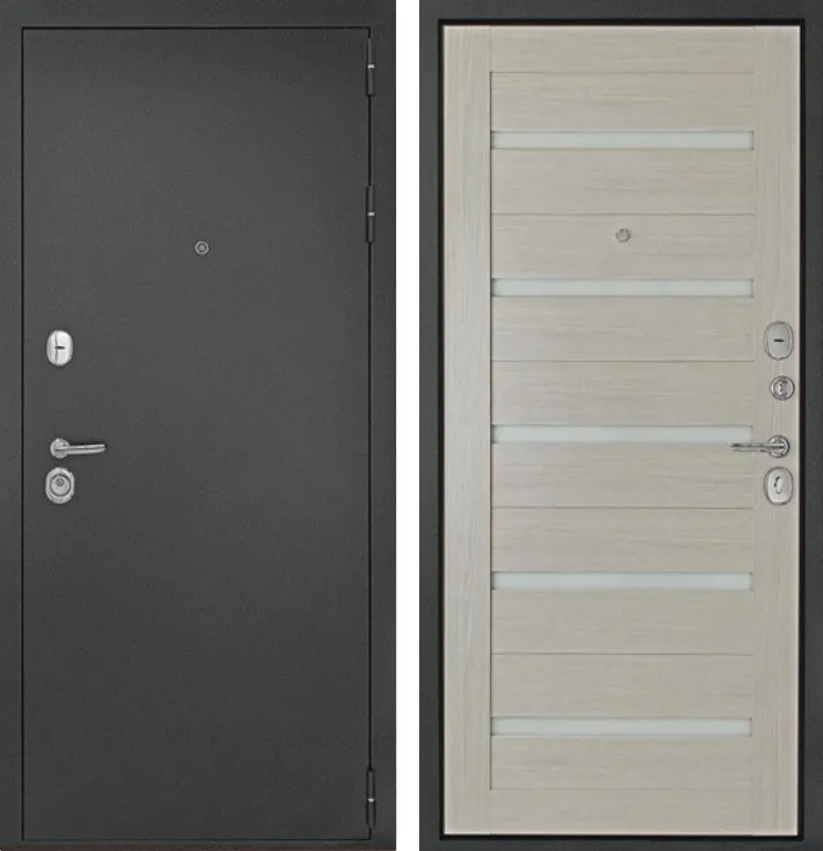 Фото Дверь Рубикон Царга Серебро Лиственница беленая DIS007087